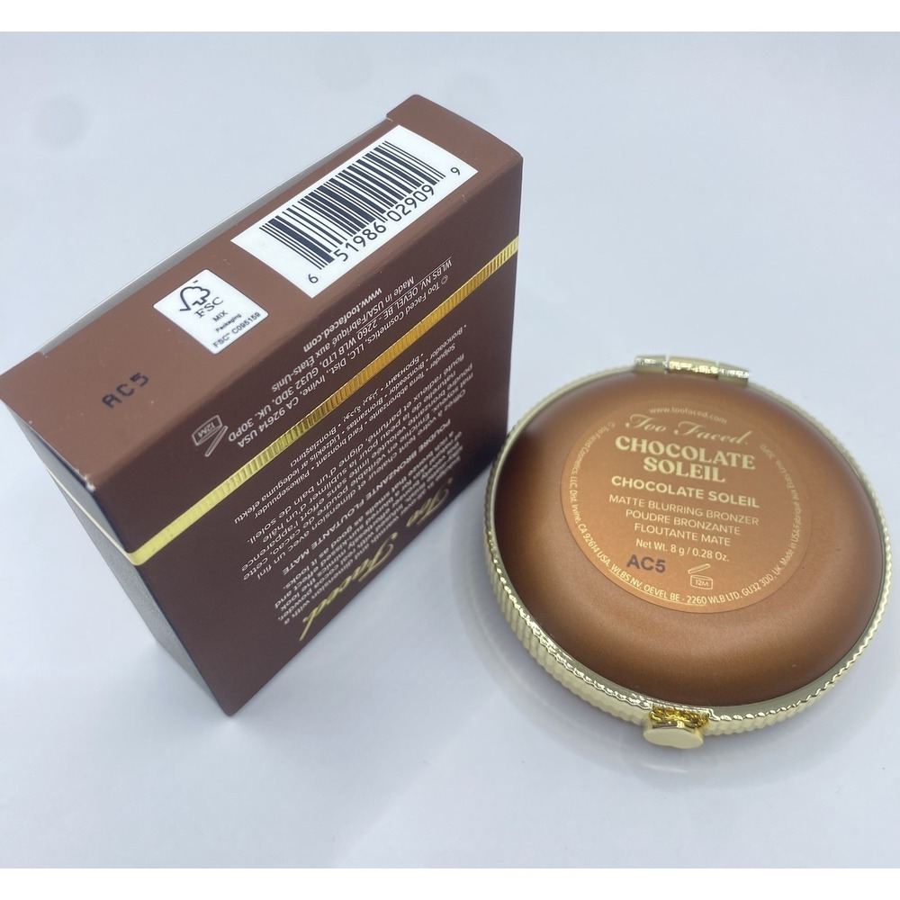 Too Faced Chocolate Soleil Matte Blurring Bronzer Chocolate Soleil 8g/0.28oz NEW - Picture 6 of 11
